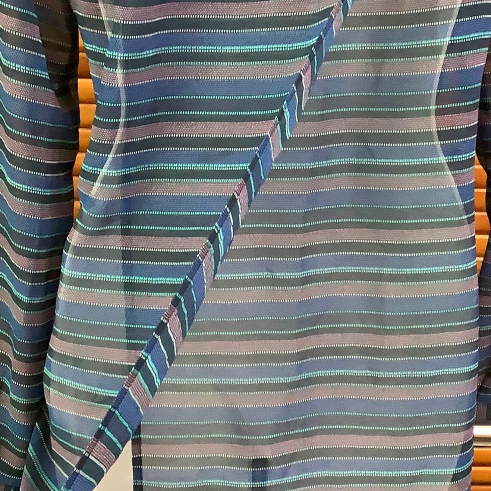 Cabi Multicolored Stripes Button-Down Sheer Shirt - image 4
